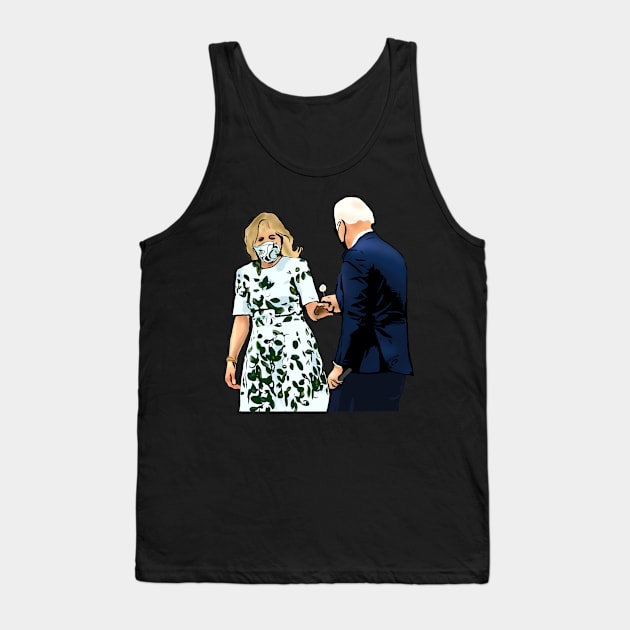 Joe Biden Picks a Dandelion Tank Top by GrellenDraws